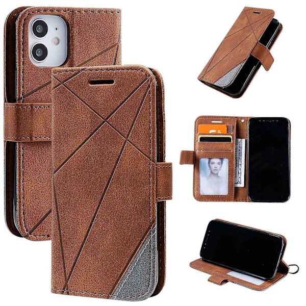 Fodral Kompatibelt med iPhone 11 Läder Magnetiskt Foliofodral med Korthållare Kompatibelt med iPhone 11-Perfet Brown