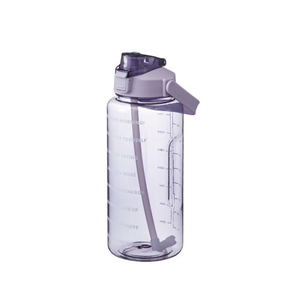 2 liters vandflaske med sugerør - Perfet Purple