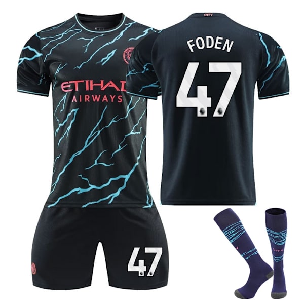 23-24 Manchester City udebane børnefodbolddragt nr. 47 FODEN- Perfet 28