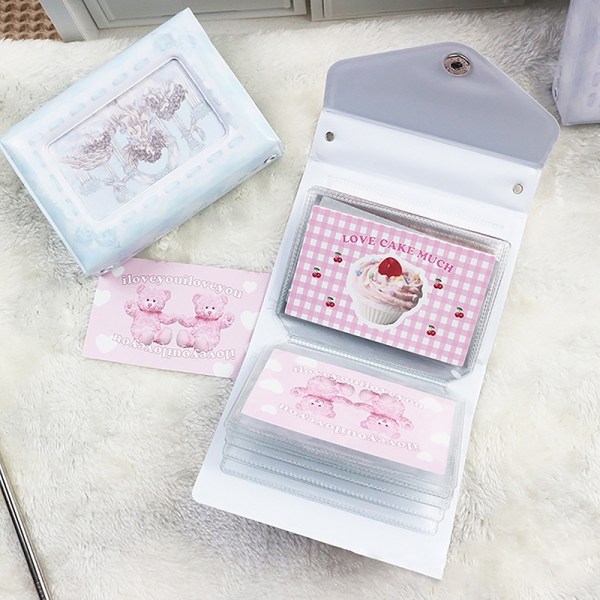 fotokorthållare Idolkort Samla bok Mini fotoalbum DIY Pe - Perfet Pink