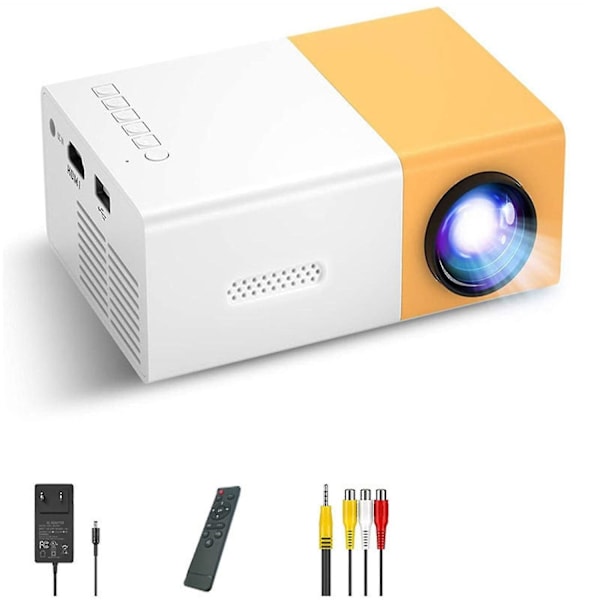 Ny 1080p Home Cinema USB HDMI AV Mini Bærbar HD LED Projektor - Perfekt