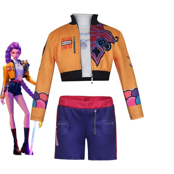 Demon Slayer Halloween Cosplay Kostymset | Rumi Rumi (Jacka + Foder + Shorts) Rumi (jacket + lining + shorts) 160