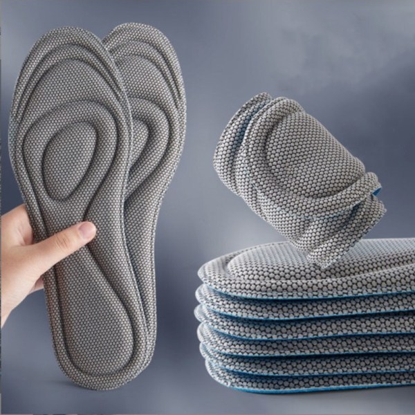 2 stk Foot Master Memory Foam Ortopædiske indlægssåler til sko - Perfet Blue 35-37