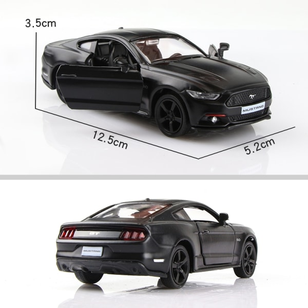 Lasten lelut Mattamusta Värisarja Mustang Chevrolet SUV Diecasts Leluajoneuvot Hieno malli RMZ kaupunki 1/36 metalliseos auto - Perfet Ford Mustang GT