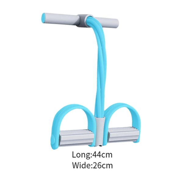 Elastisk Pedal Trækker Modstandsbånd Træk Yoga Spændingsreb til Ryg Mave Lilla-Perfet Blue Grey