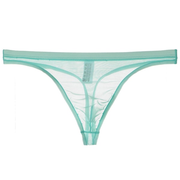 Miesten G-string Läpinäkyvä Verkkokangas Slim Fit Ohut Antiseptinen Matala Vyötärö Pornografiset Miesten Alushousut Miesten Vaate-Perfet Light Blue 2XL