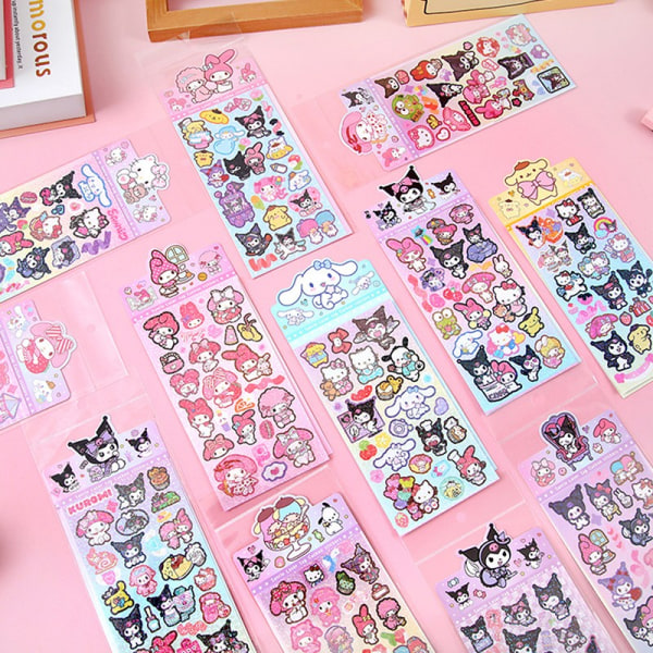 4 stk Guka Stickers Pochacco Kuromi Melodi Stickers Cartoon Stick - Perfet