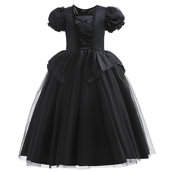Disney Tyttöjen Maleficent-Mekko Lapsille Paha Kuningatar Keiju Halloween-Puku Lapsille Demoni Kuningattaren Vaatteet Karnevaali Musta Noita Mekko-Täydellinen Maleficent Dress 6 5-6T (Tag 130)