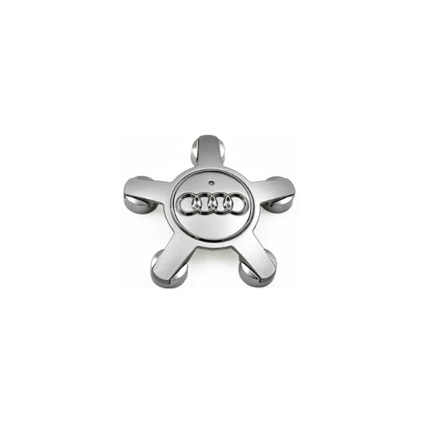 Set med 4 navkapslar 4f0601165 N hjulemblem, för 135 mm navkapslar till Audi (silver)- Perfet