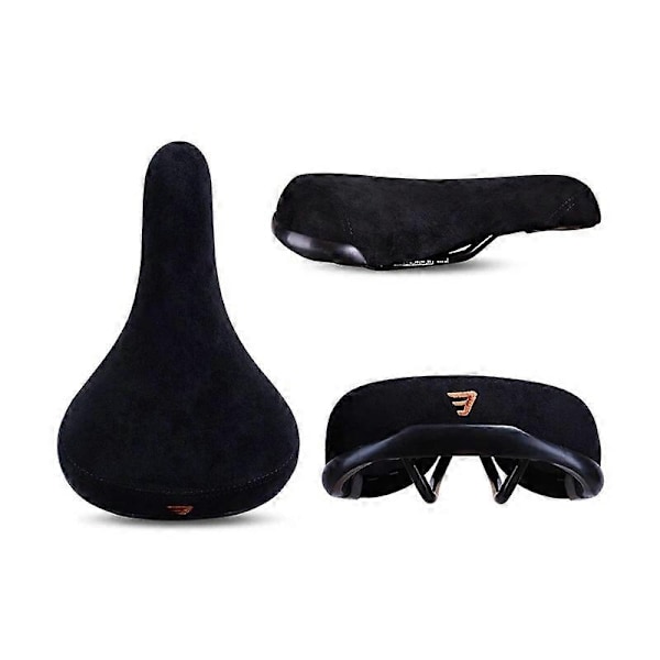 Cykelsadel hjul svart med logotyp cykelsadel flanell cykelsadel broderad logotyp 8mm skena - Perfet 43001