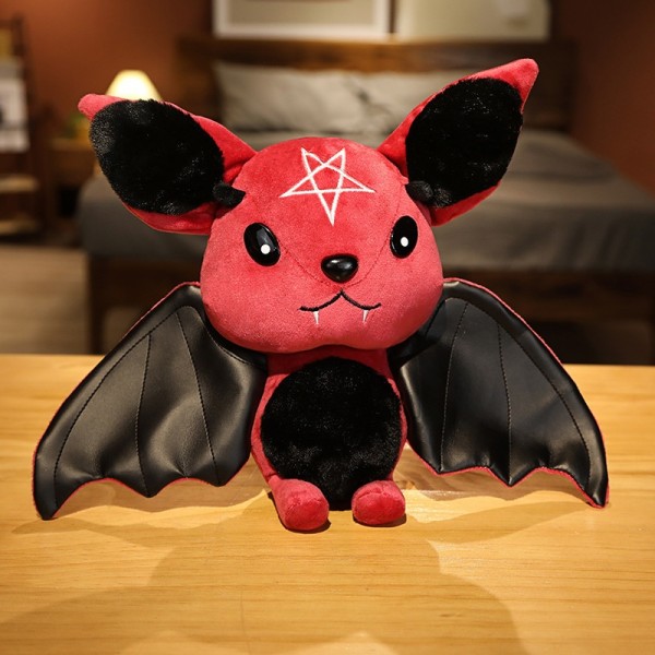 Perfekta mörka fladdermöss, demoner, kanindockor Halloween-presenter - Perfet Red bats 30cm