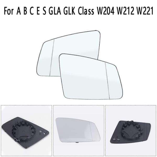 Höger+Vänster Sidospegelglas 2128100521 2128100621 Kompatibel med - C E S GLA W204 W212 W221-Perfet