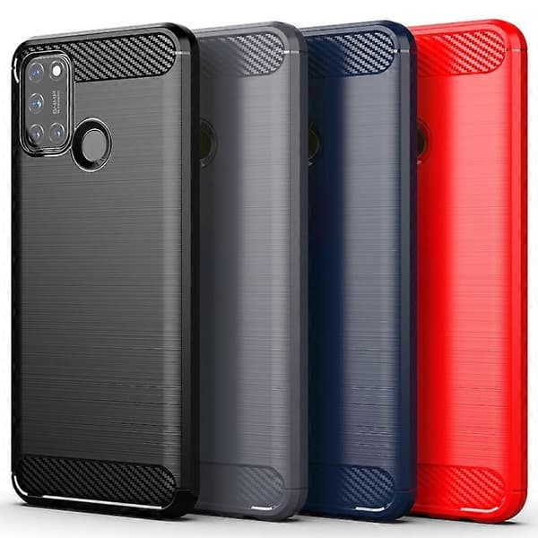 Karbonfiber TPU-telefondeksel Kompatibelt med Realme 7i-Perfet