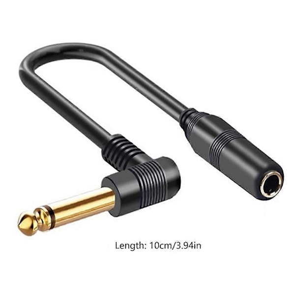 1/4'' TRS 6.35mm Han till 6.35mm Hon Stereo-kabel för Gitarrförstärkare - Perfekt Mono 10cm