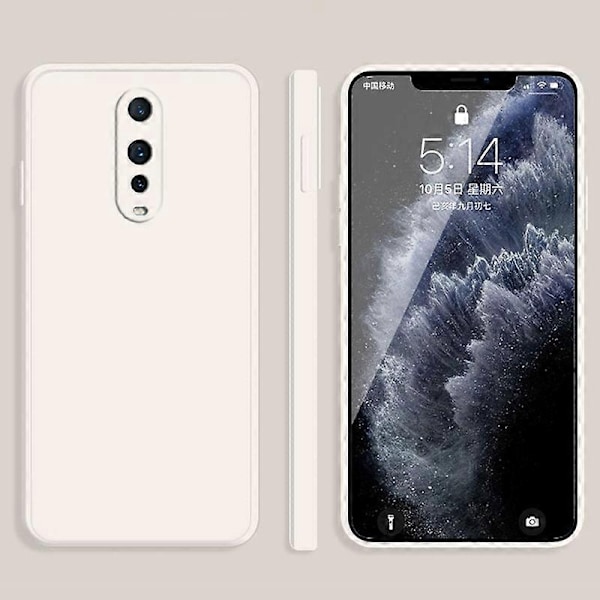 Kompatibel med OPPO R17 Pro Ensfarvet Imitasjon Flytende Silikon Rett Kant Fallsikker Full Dekning Beskyttelsesdeksel - Perfekt