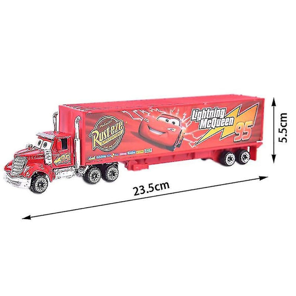7 kpl Lightning McQueen Jackson Storm Mack Uncle Truck - Valettuautot Metalliset Malliautot - Täydellinen
