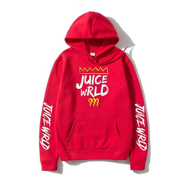 Rapper Juice Wrld 999 O-Neck Genser Menn/Kvinner Mote Langermet Vår Høst Hettegensere Genser Hip hop topper Pullover-Perfet Red 2XL