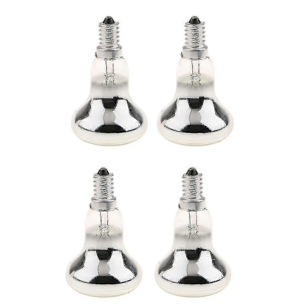 Förpackning med 4 st R50 SES E14 40W Spotlight Glödlampa Reflektorlampa för Inomhus- och Utomhusbelysning - Perfekt