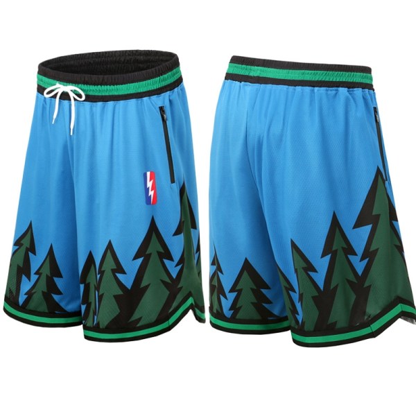 NBA Timberwolves Sports Basketball Oversized Shorts - Perfet blue 2XL