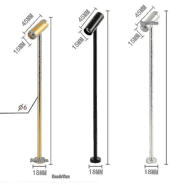 Jwl Dimbar LED-Spotlight Smyckesdisplaylampa 20/30/35cm Stativlampa Telefonbutik Vitrin Bordslampa Rotationsbar 220v Upprätt Lampa -ys-Perfet Black 35CM 6000K