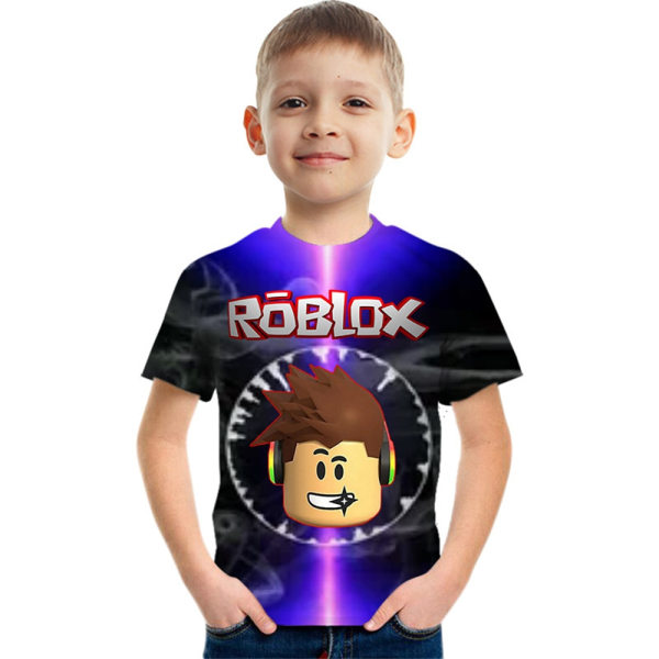 Roblox Kids oys 3D T-paita Lyhythihainen Casual Top Game Present - Perfet B 130cm