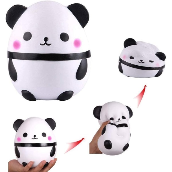 Panda Egg Jumbo Squishy Langsomt stigende klemmelegetøj Duftende Kawaii Squishies Dyrelegetøj til børn Voksne 1 stk (hvid) - Perfet