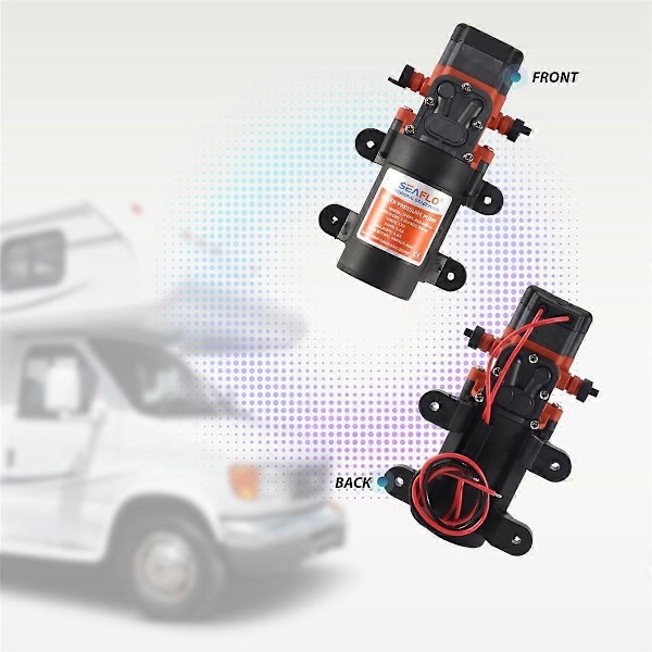 Seaflo 12V Vesipaine Kalvopumppu 3,8 LPM 1,0 GPM 40 PSI - Asuntovaunu/matkailuauto/vene/merenkulku - Täydellinen