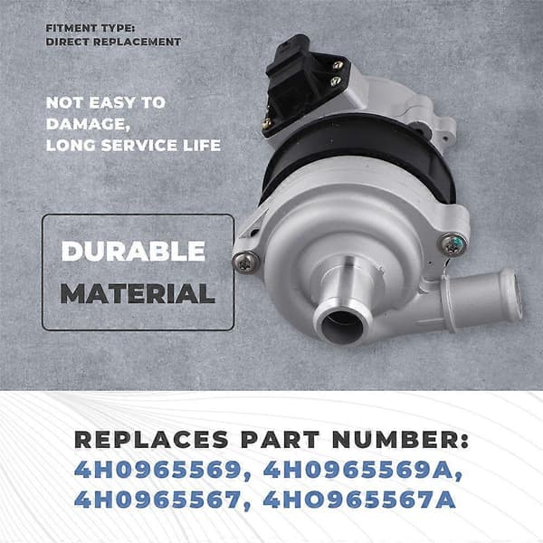 4H0965567 Elektrisk Vattenpump 4H0965569A för A4 A6 A7 A8 Q5 Q8 2007-2018-Perfekt