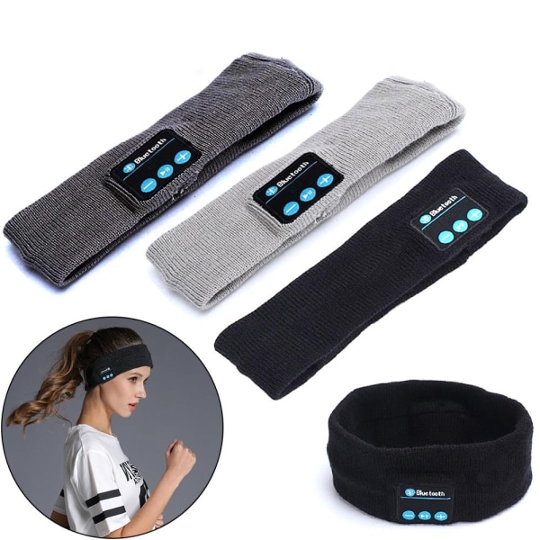 Sleep Headphones - Bluetooth Headband Headphones & Microphone - Perfet Ljusgrå