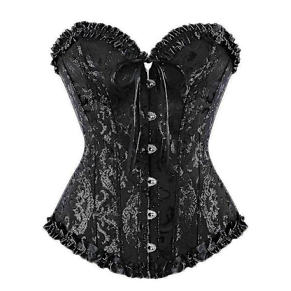 Seksikäs Korsettimekko Naisille Pluskokoinen Kostyymi Yläosa Burleske Korsetti ja Minimekkosetti Tutu Corselet-Perfet black XL