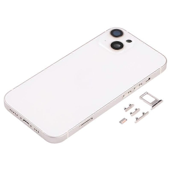 for iPhone 13 6.1 tommer Bak Batterideksel + Midtre Plate Ramme + Sideknapper Erstatning - Perfekt Style E