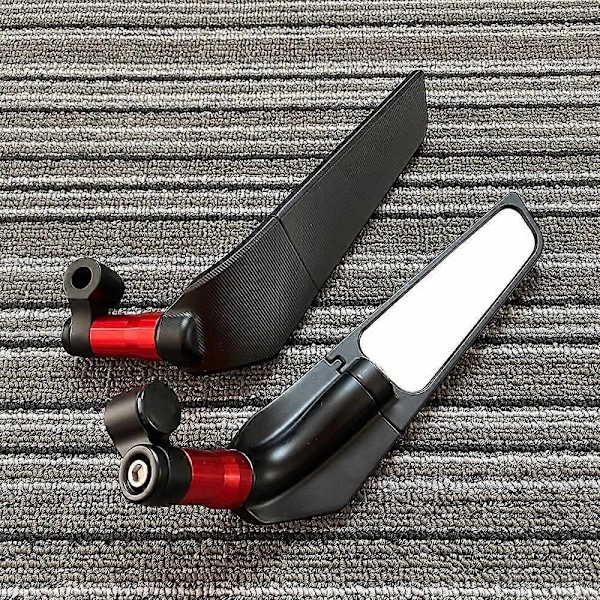 för Yamaha MT10 MT09 MT07 MT125 motorcykel backspegel Justerbar Roterande fast vindvinge backspegel-Perfet Red