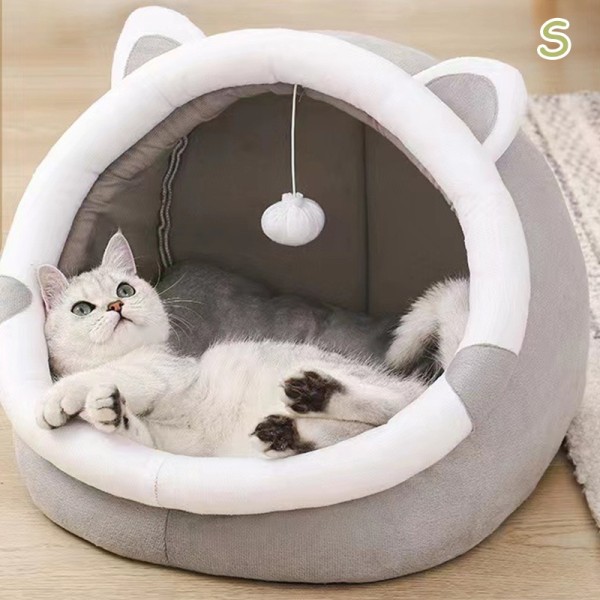 Sweet Cat Bed Warm Pet Basket Cozy Kitten Lounger Cushion Cat H 10