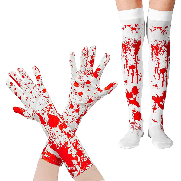 Halloween handskar skrämmande atmosfär dekoration blod handskar blod - Perfet