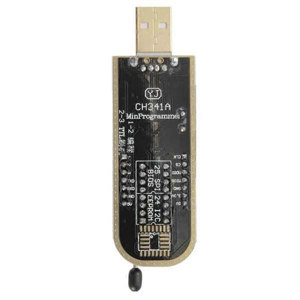 CH341A 24 25 Serie EEPROM Flash BIOS USB Programmeringsmodul + SOIC8 SOP8 Test Clip Kompatibel med EEPROM 93CXX-Perfet