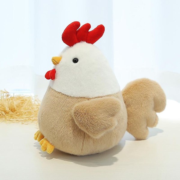 23 cm Söt kyckling plysch docka Leksaker Barn Djur Höna Plyschleksak Pojkar Flickor Sova mjuk Fylld kyckling docka Födelsedagspresenter 23 cm- Perfet 23CM Chicken