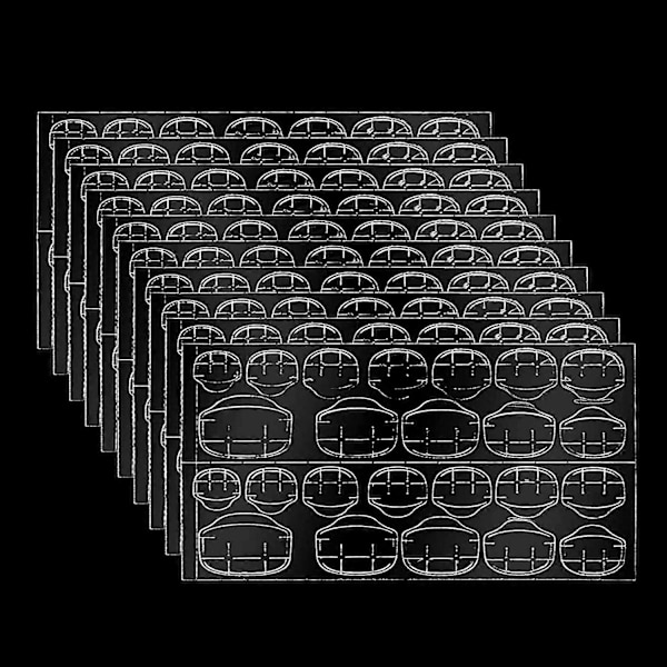 240 stk. Neglelimtabs Dobbeltsidede Falske Negleklistermærker Negleklæbende Tabs Transparent Neglelimklistermærke til Falske Tryknegletips (10 Ark) 720