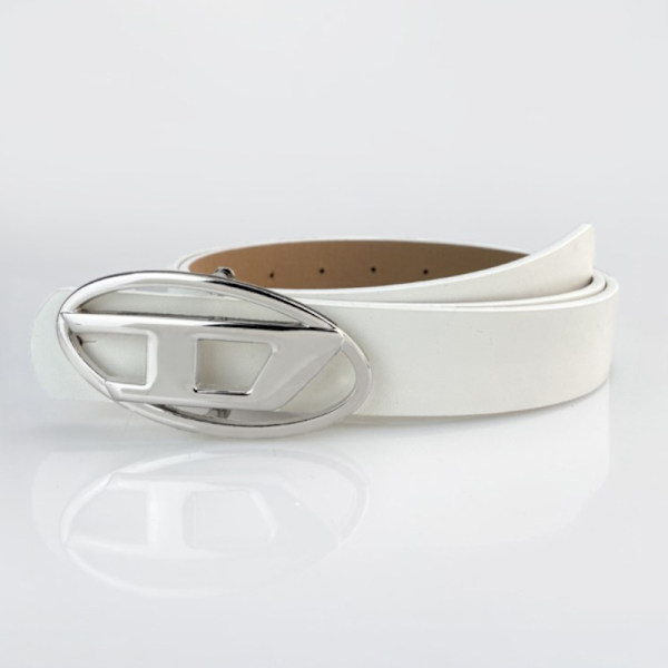 Punk Bälten För Kvinnor Flickor Mode D Bokstav Oval Metal Snap PU - Perfet A1