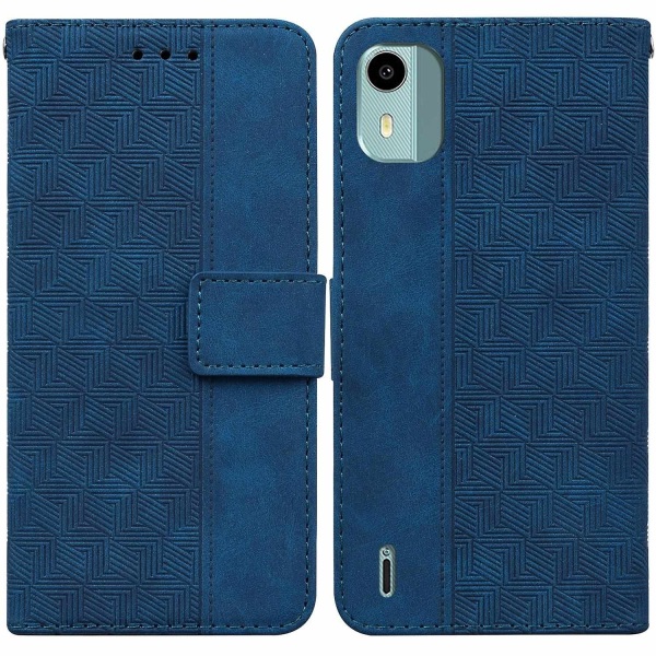 Præget telefontaske til Nokia C12 - Perfekt Blue