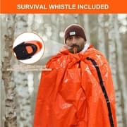 4-pack vattentäta och isolerade nödsovsäckar, lämpliga för utomhuscamping och överlevnad, orange Orange - Without whistle 8pcs