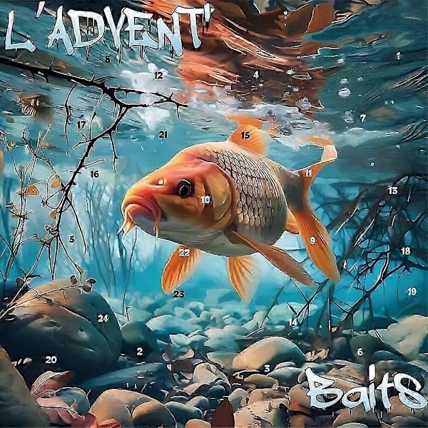 LADVENTLURES 2024, Fiske-Adventskalender, Fiske-Lokkemad Julegaver - Perfekt b
