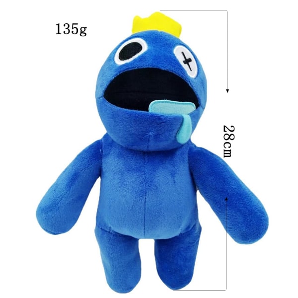 Rainbow Friends Plyschleksaksfigur Lila 53cm - Perfet blue 32cm