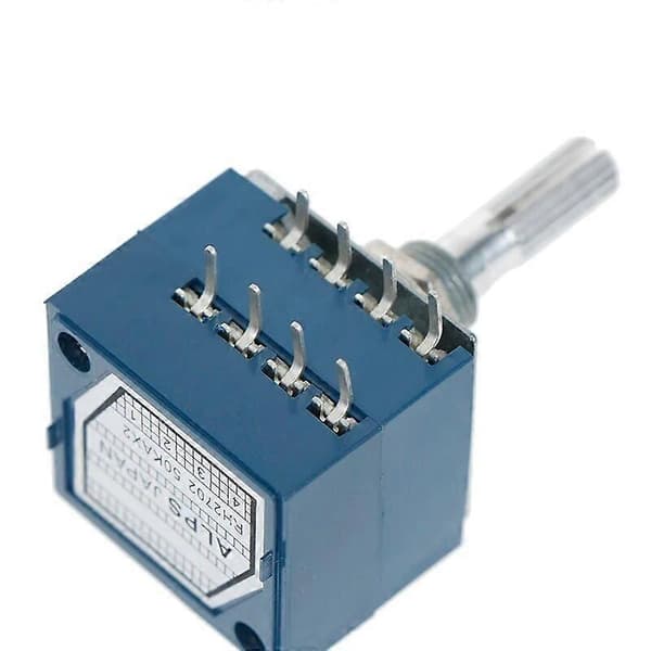 50K ALPS RH2702 VOLYM Potentiometer Dubbel 50KAX2 Spårad Japan Rotary Switch 8Ppin-Perfet A