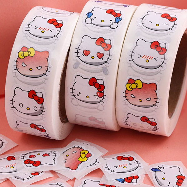 500 Kawaii-klistremerker og HelloKittys tapeplassering dekorative - perfekt A1