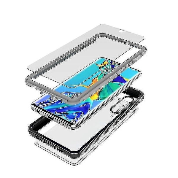 Vattentätt, dammtätt och stötsäkert transparent akryl mobilskal för Huawei P30 - perfekt