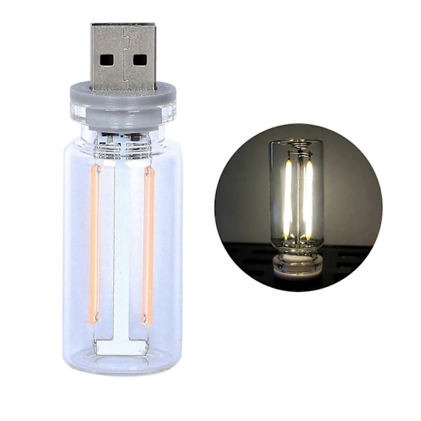 Mini USB LED-lampa 7 Färger RGB Bil USB LED Interiör Atmosfär Lampa Smart Laptop Tangentbord Ambient Nattlampa för Hemmakontor Dekoration - Perfet White