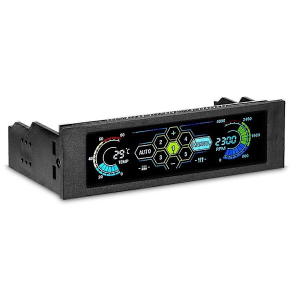 Fan Controller til PC Chassis Fanhastighedsjustering 5 Køleblæsere CPU Fan Control-Perfet