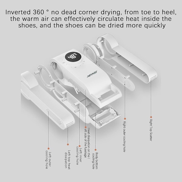 Intelligent skotorkare Multifunktionell hopfällbar infällbar desinfektion deodoriserande skotorkare 220v-Perfet 0 0