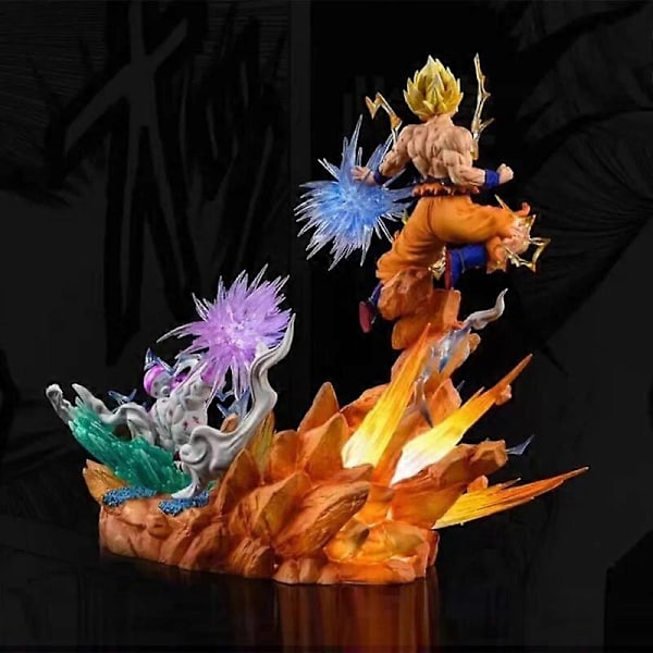 Dragon Ball Frieza Figurer Son Goku Vs Frieza Actionfigurer PVC Anime Samlingsstatue Model Legetøj Skrivebordsdekoration Gaver - Perfekt without box