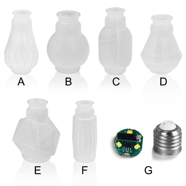 LED-lyspærer Form gjør-det-selv-form Harpikslampeformer Modelleringsmaskin - Perfet Bulb Mold 03